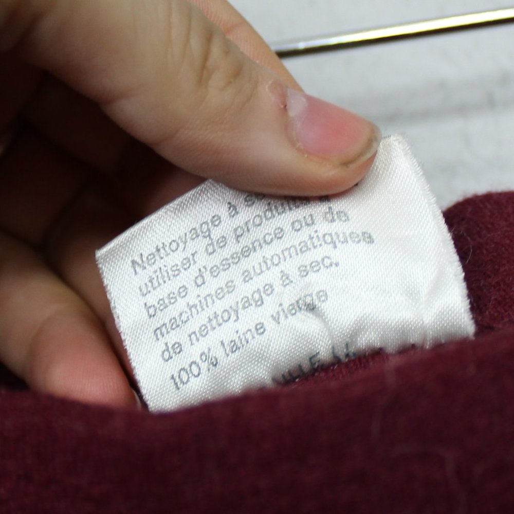 Vintage Bleyle for Hooper Maroon Wool Maxi Skirt sz 14 - Picture 5 of 7